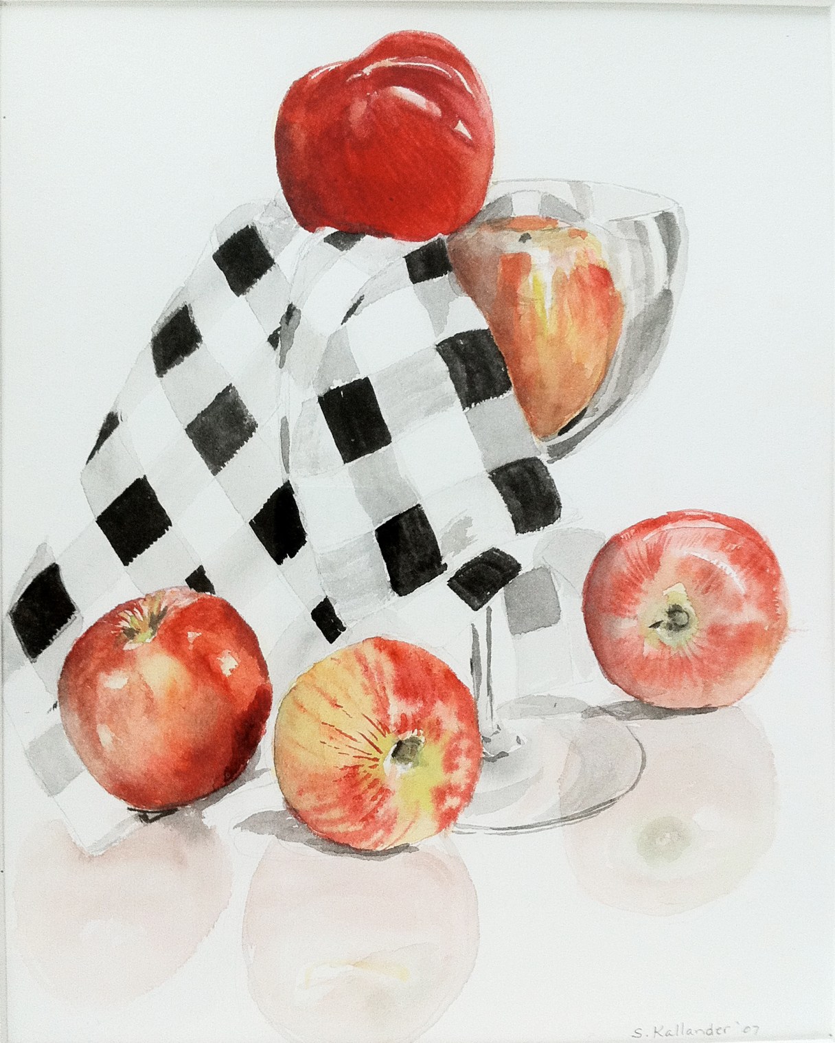 Black and White with Apples